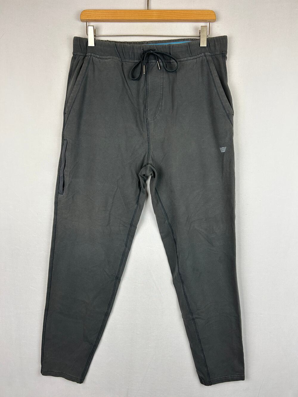 Mack Weldon Ace Jogger Sweatpant Charcoal Gray Elastic Tie Waist Men's Size L